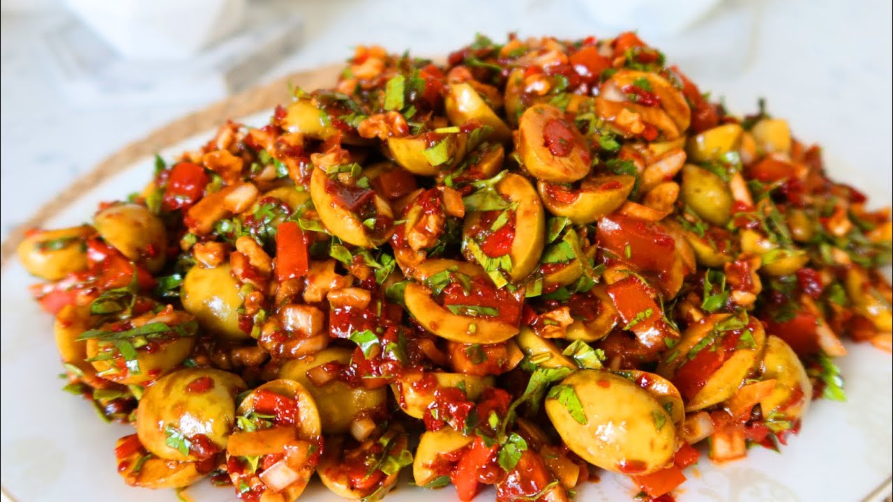 tangy olive salad with fresh herbs